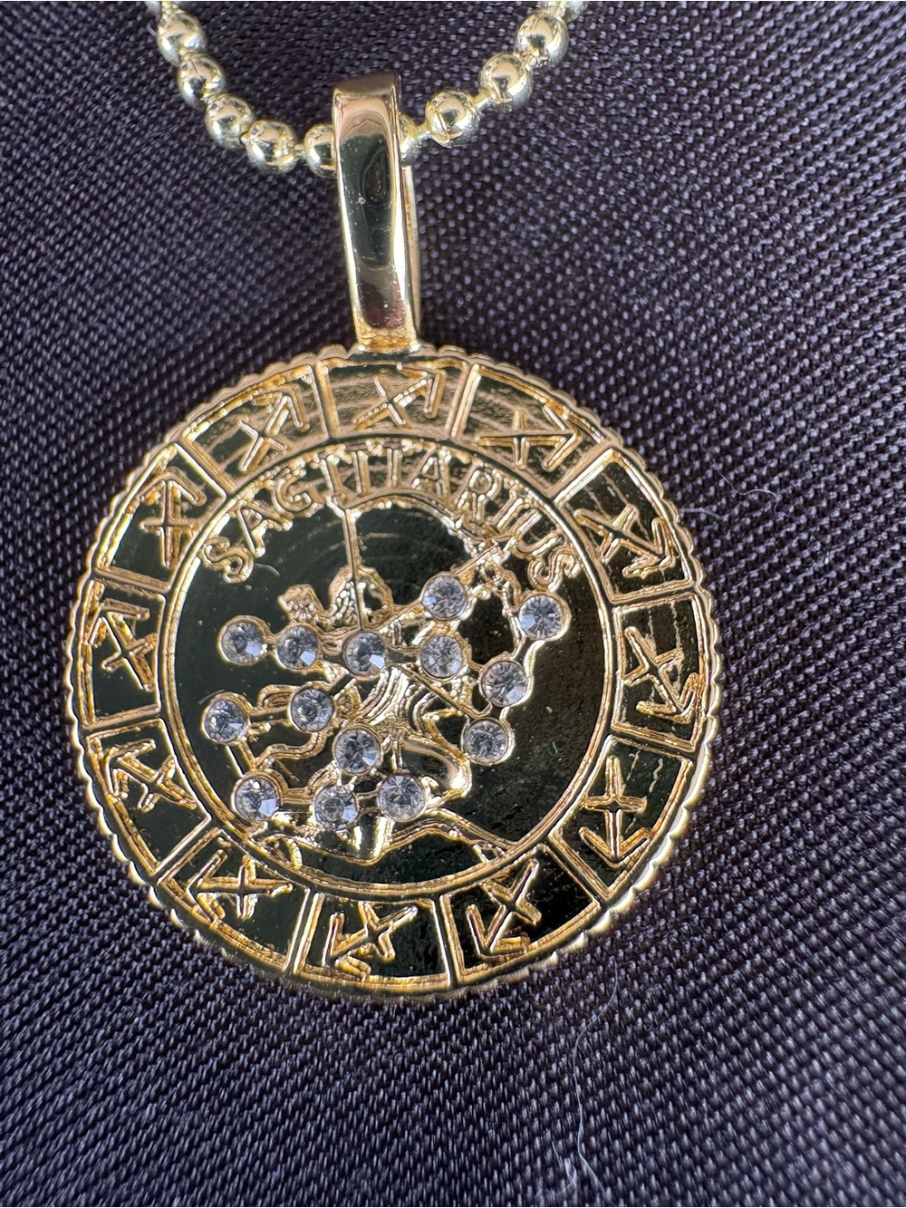 Melinda Maria Gold Sagittarius Pendant Necklace